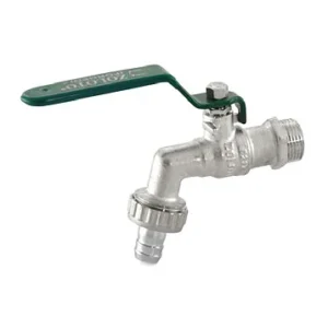 Zoloto Forged Brass Ball Bib Cock with Hose Union (Chrome Plated)